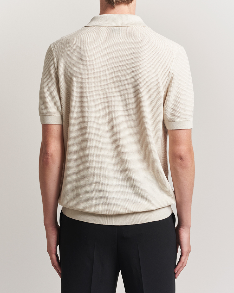 BOSS BLACK Lanotti Knitted Polo Open White