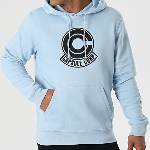 Sweat Capuche Capsule Corp Bleu Ciel Noir