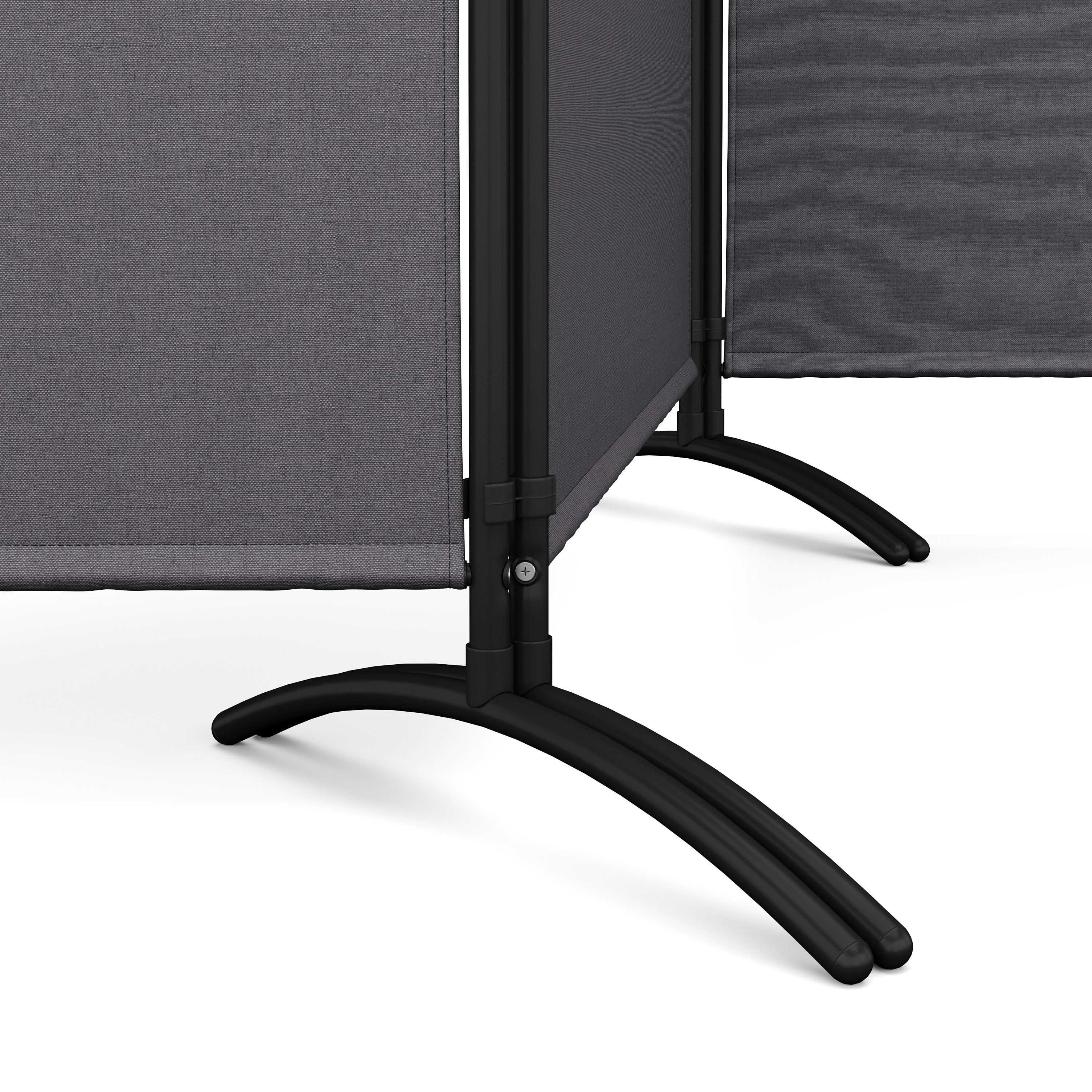 Paravent 3-teilig 255 x 180 cm anthrazit