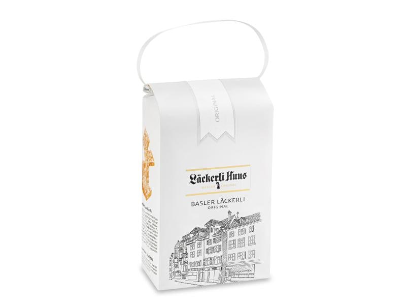 Läckerli Huus Guetzli Basler Läckerli Original 300 g Hochwertiges Gebäck aus Honig, frisch gemahlenen Mandeln und Haselnüssen