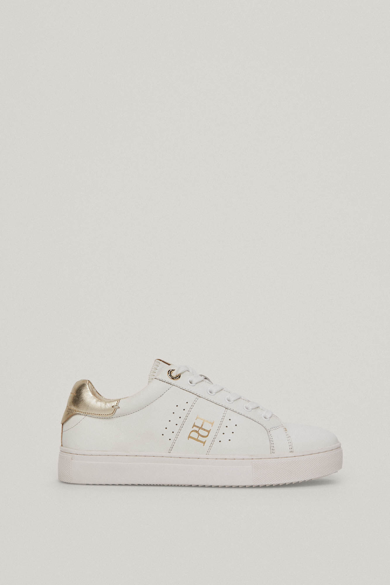 Sapato básico de couro com cadarço - Branco