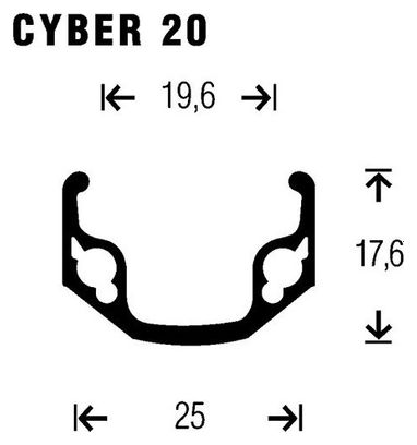 Roue Arrière Gurpil Cyber 20 26'' | 9x130mm | Noir