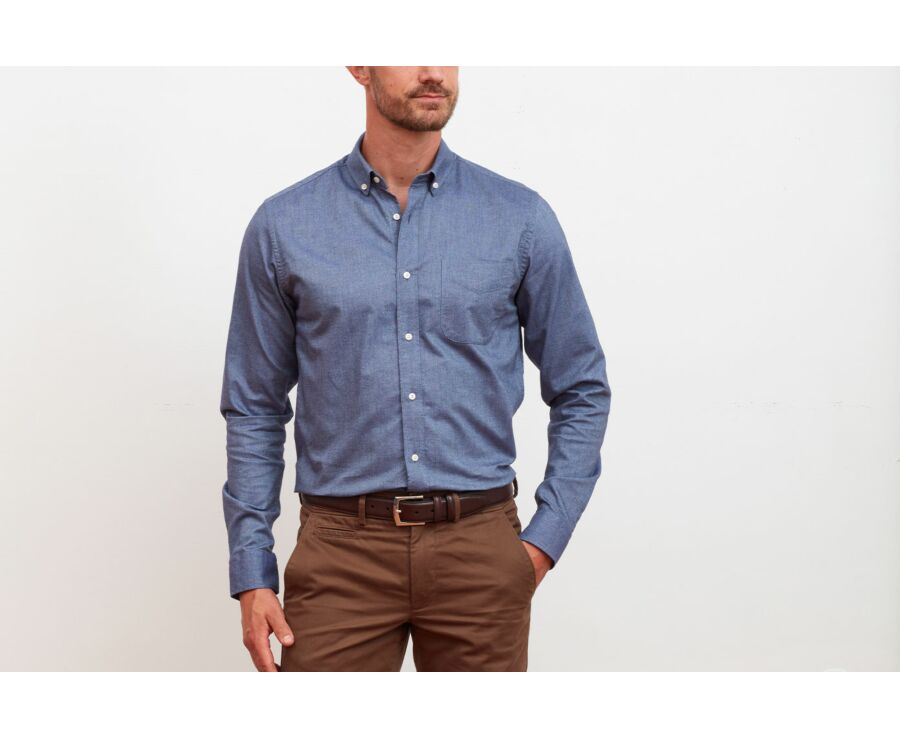 Chemise flanelle bleu foncé - DAREN