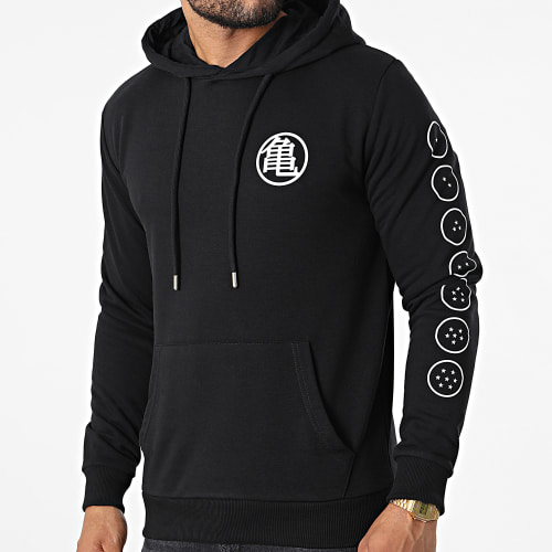 Sweat Capuche Logo Noir Blanc