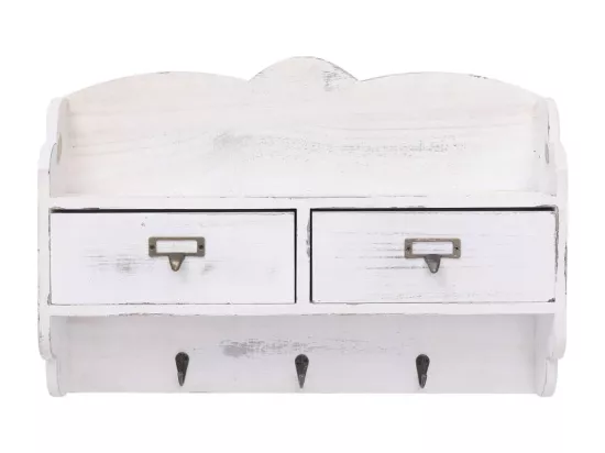 Porte-manteau mural Blanc 50x10x34 cm Bois