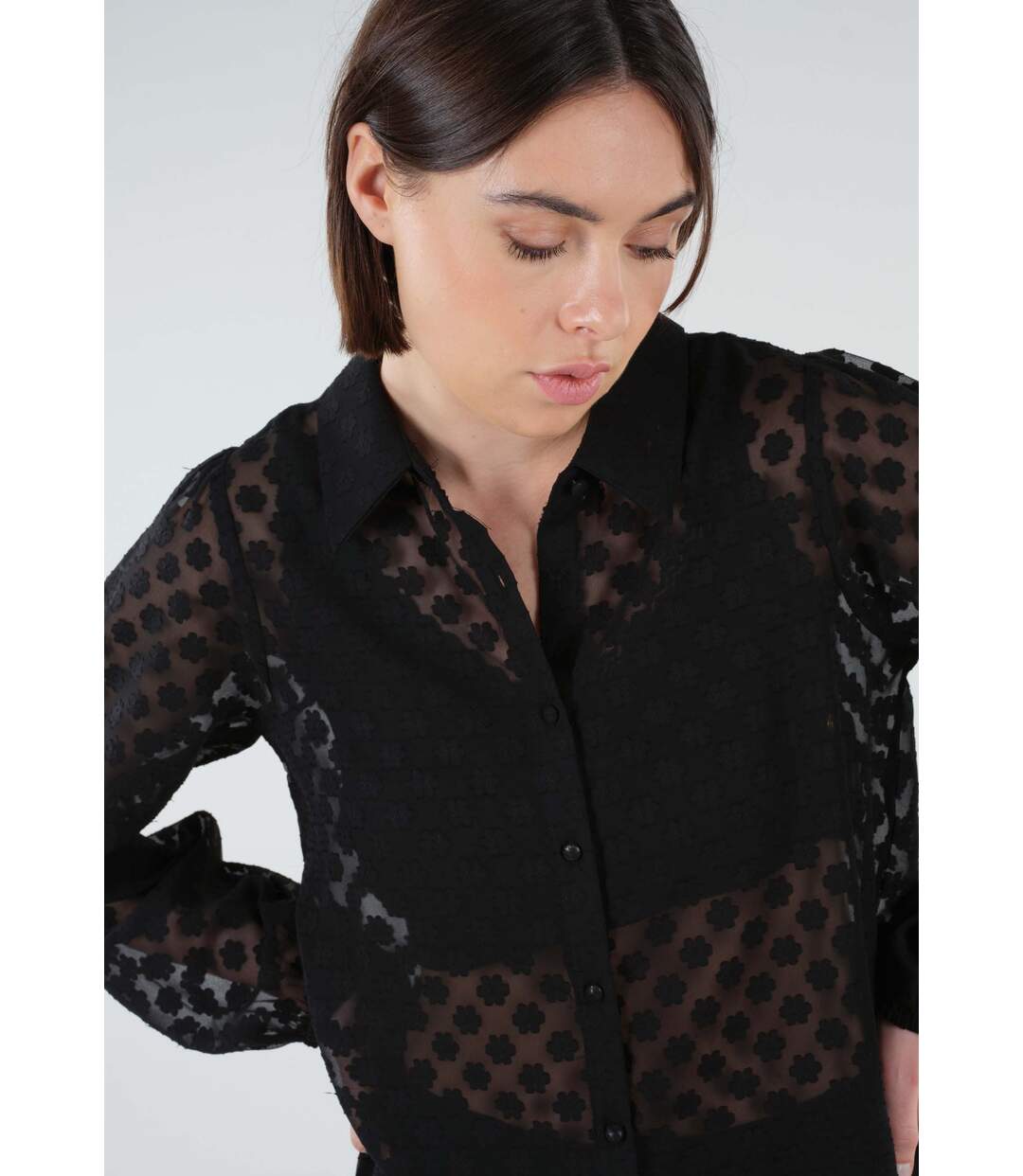 Chemise en voile plumetis INDIRA
