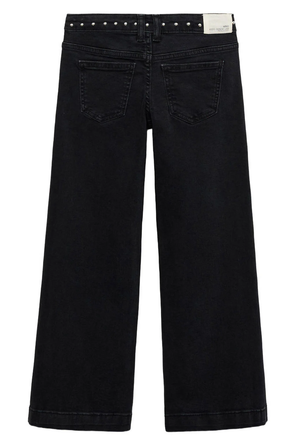Mango Kids low waist wide leg jeans grey denim