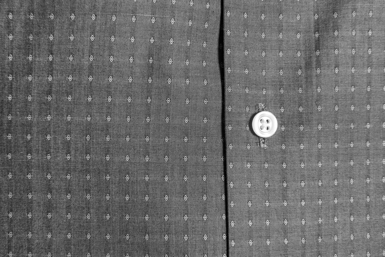 Chemise cintrée gris motifs fantaisie