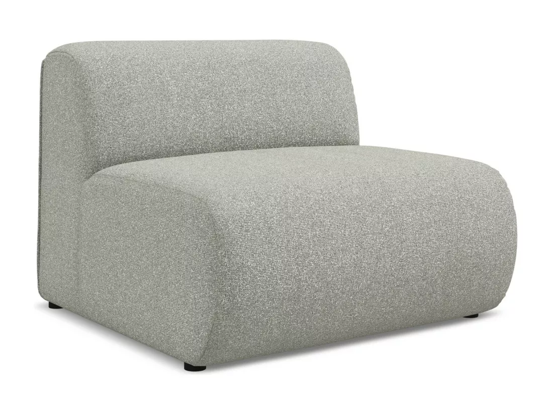 Fauteuil pour canapé modulable en tissu texturé - gris clair - EKAHI