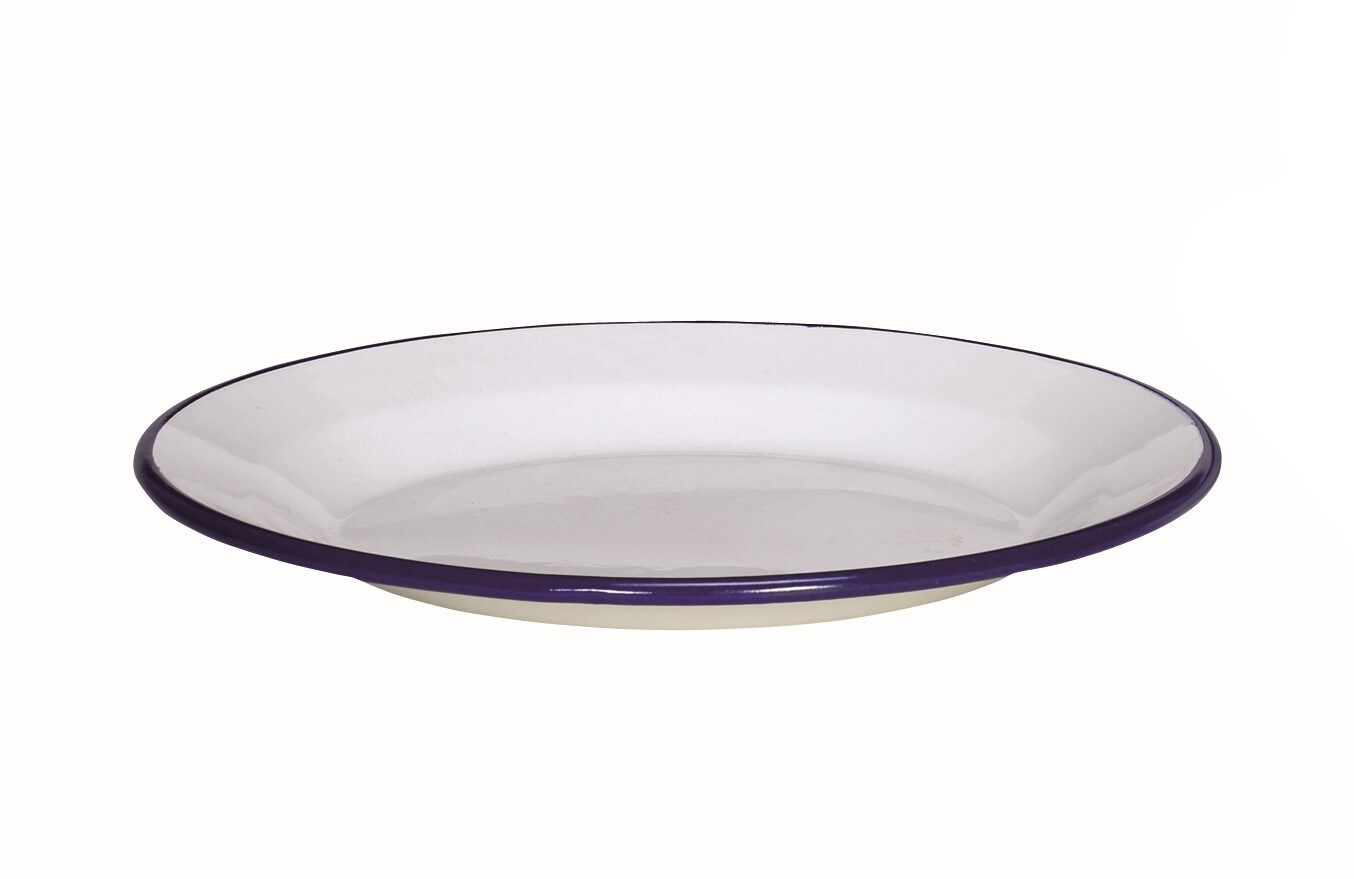 Teller flach Serie HUSUM emailliert, 24 cm