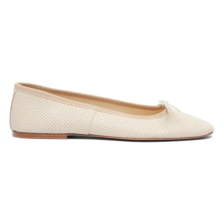 A.P.C. Ballerines Leah Effet Perforé Cuir | Beige