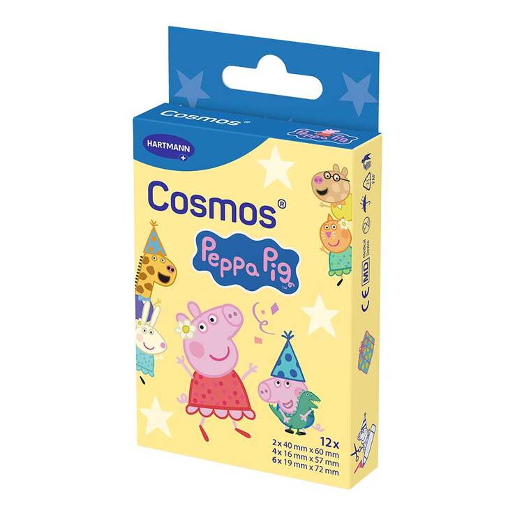 Cosmos Peppa Pig Pflasterstrips 3 Größen, 12 St