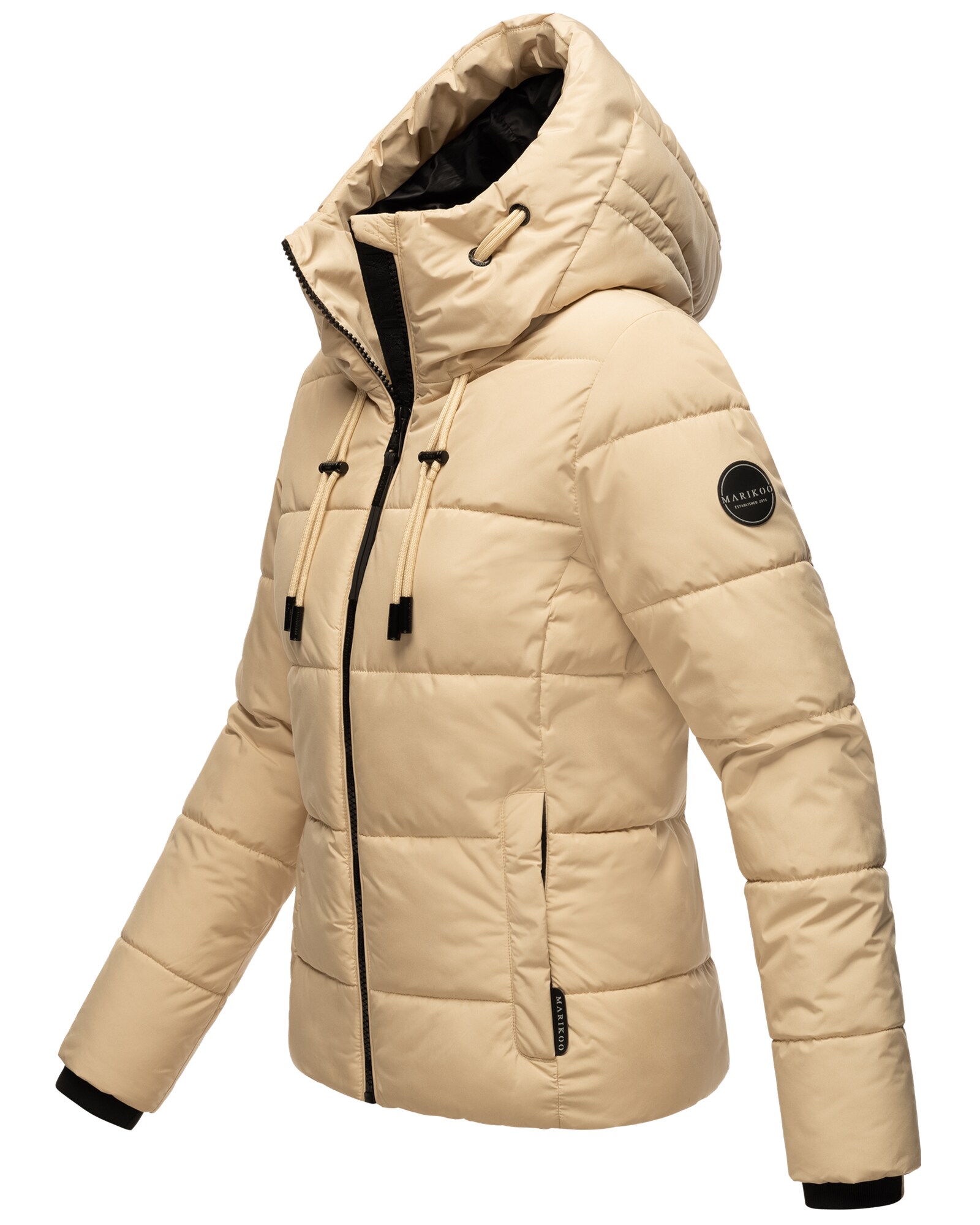 MARIKOO Damen Winter Jacke Übergangsjacke gesteppt Steppjacke warm mit Kapuze Shimoaa