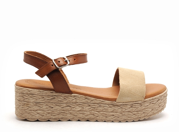 Eva frutos nu pieds talons femme 790 beige