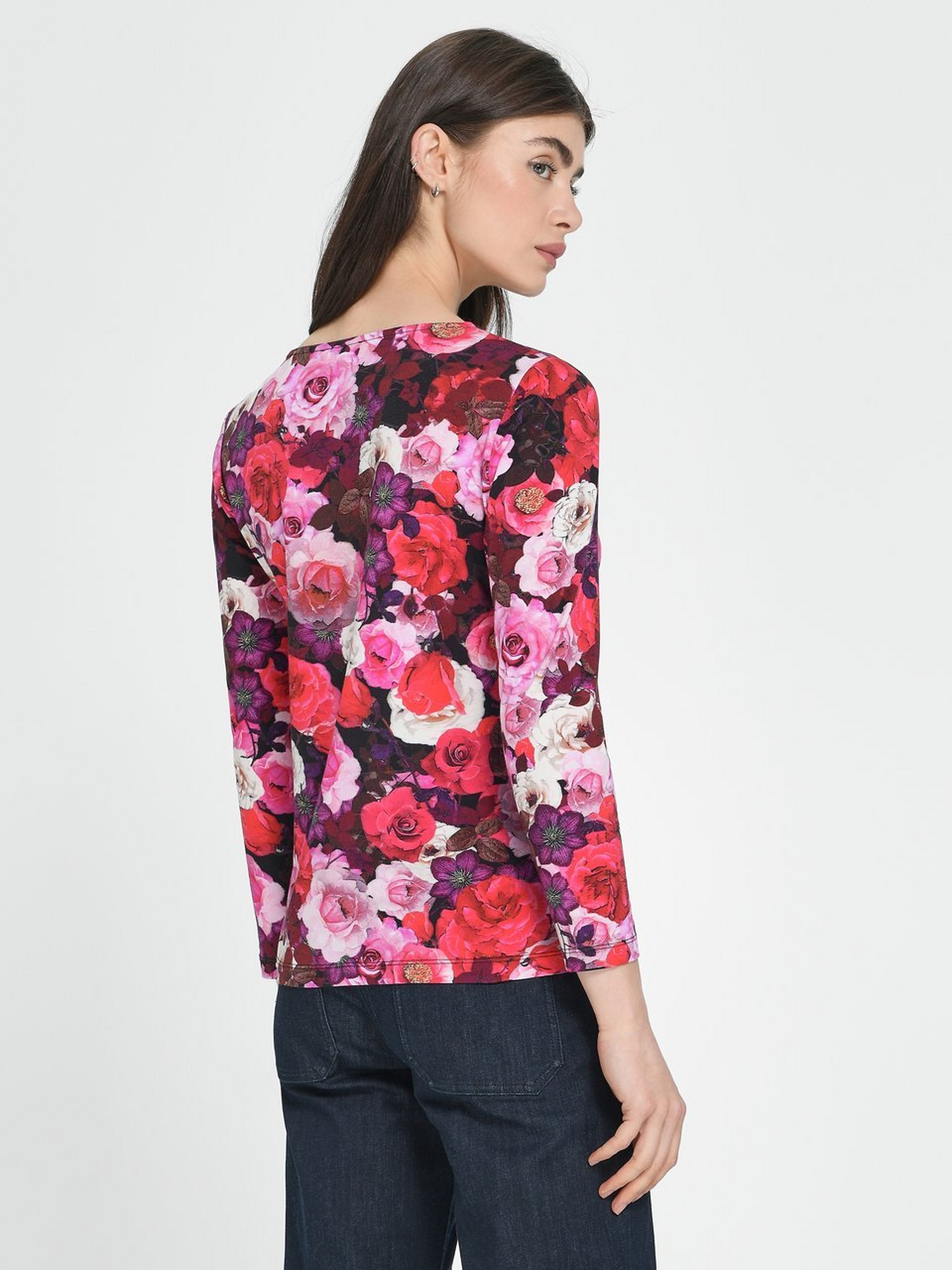 Rundhals-Shirt mit 7/8-Arm