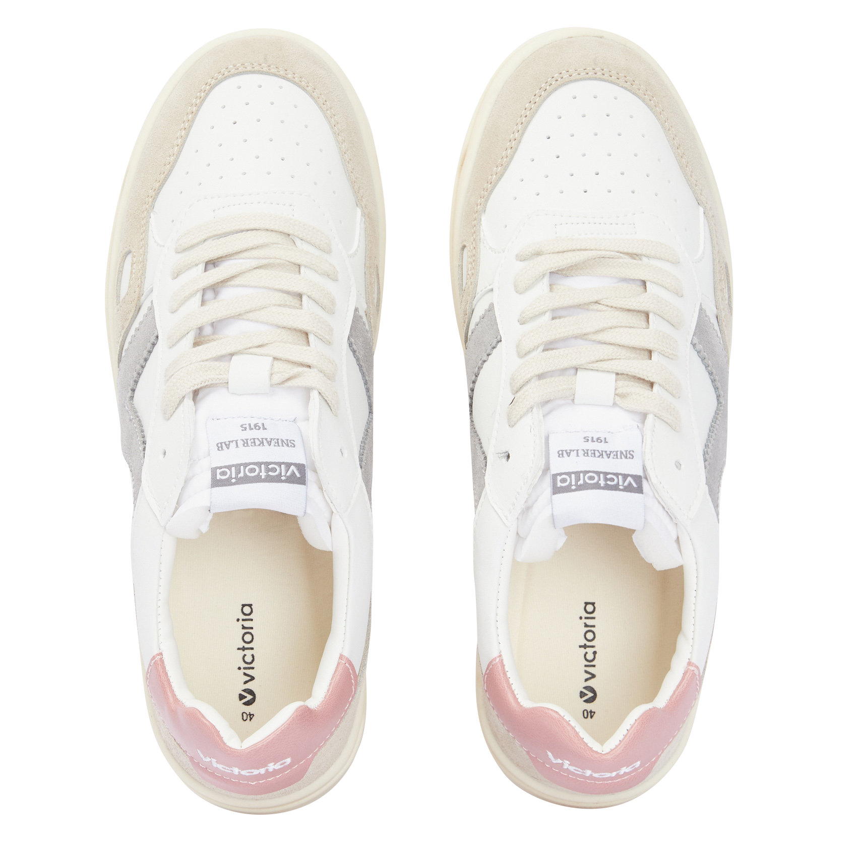 Baskets à plateforme en cuir velours | Rose