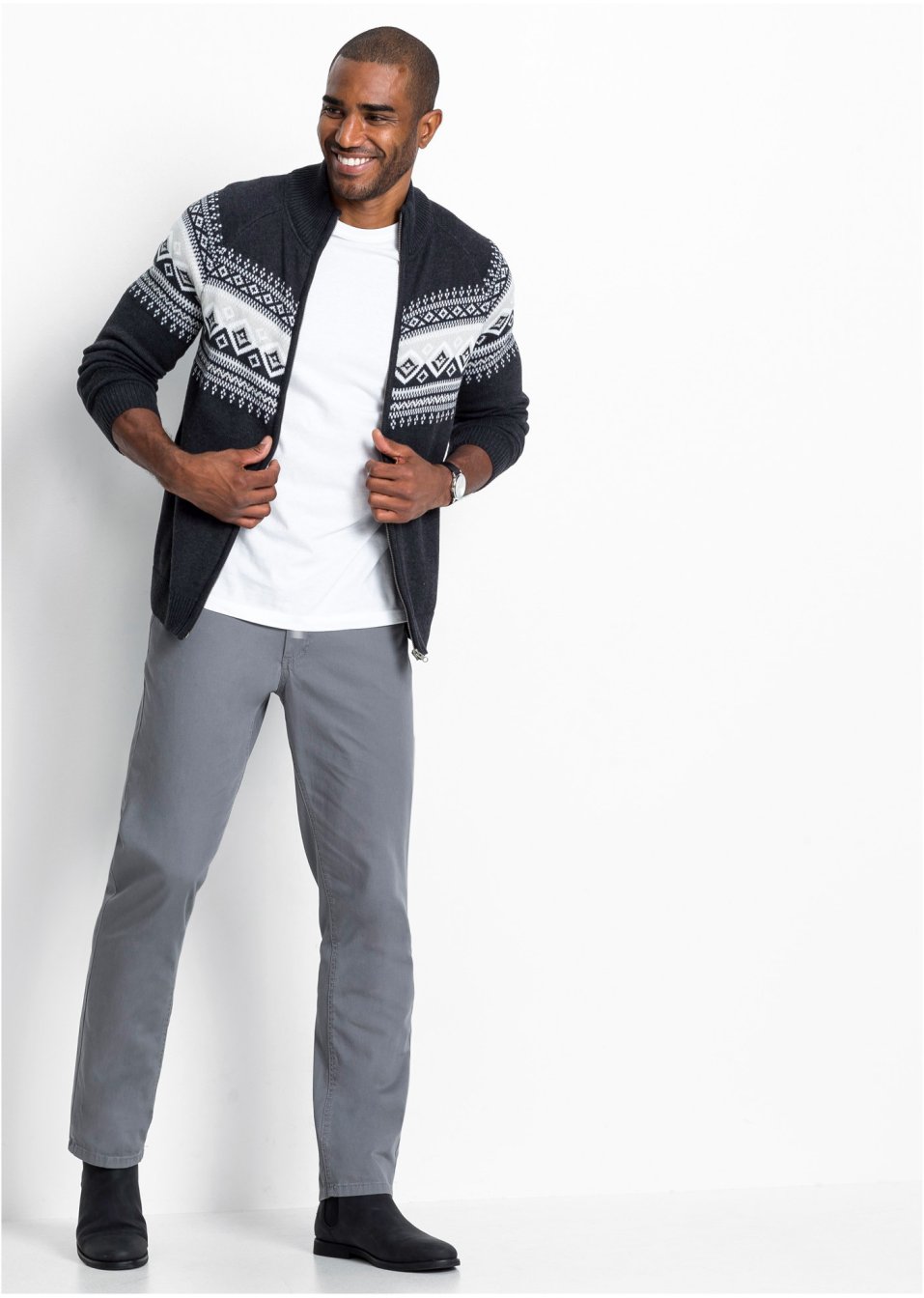 Gilet en maille à motif norvégien