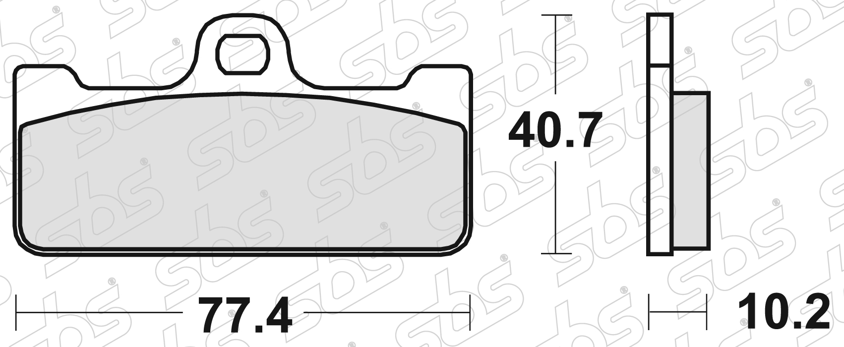 SBS - Plaquettes de frein 711 DC