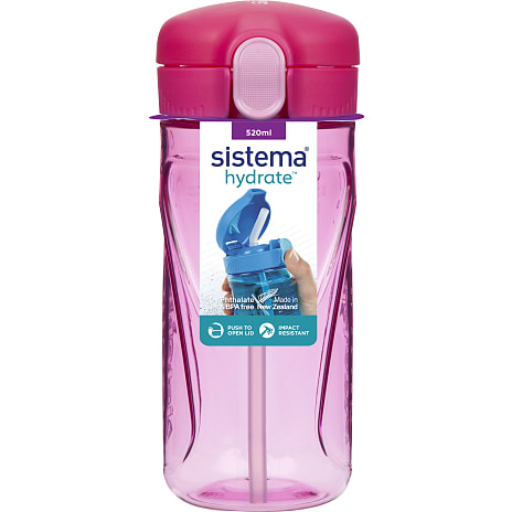 Drikkeflaske Quick Flip (520 ml) - flere varianter - assorteret