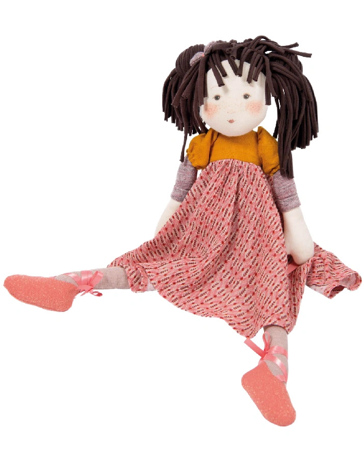 Stoffpuppe LES ROSALIES – PRUNELLE (45cm) in rosa