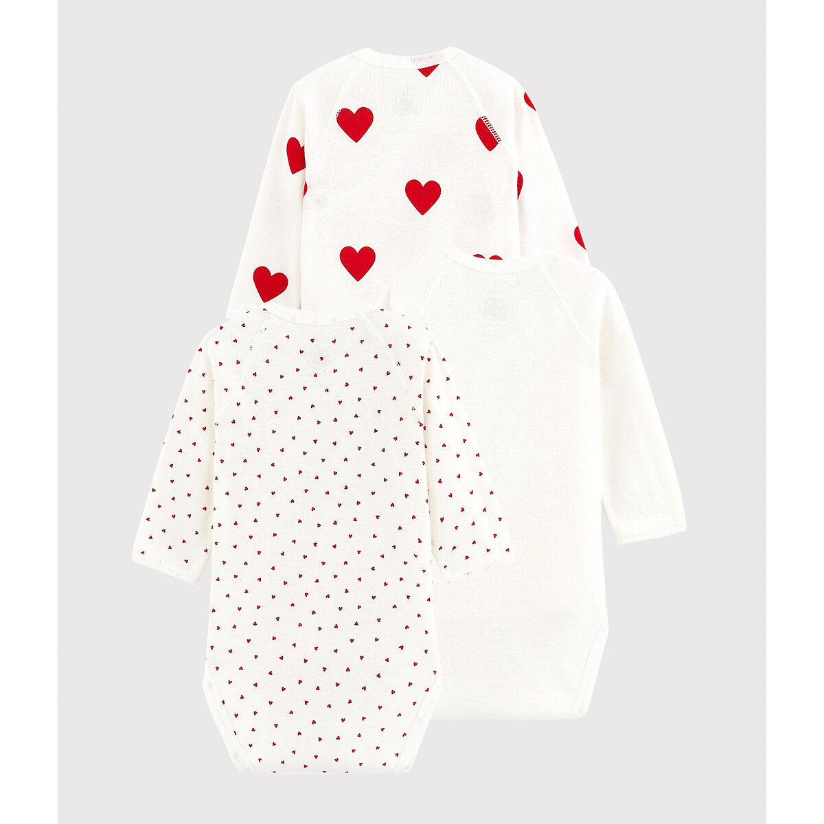 PETIT BATEAU<br>Conjunto de 3 bodies cruzados