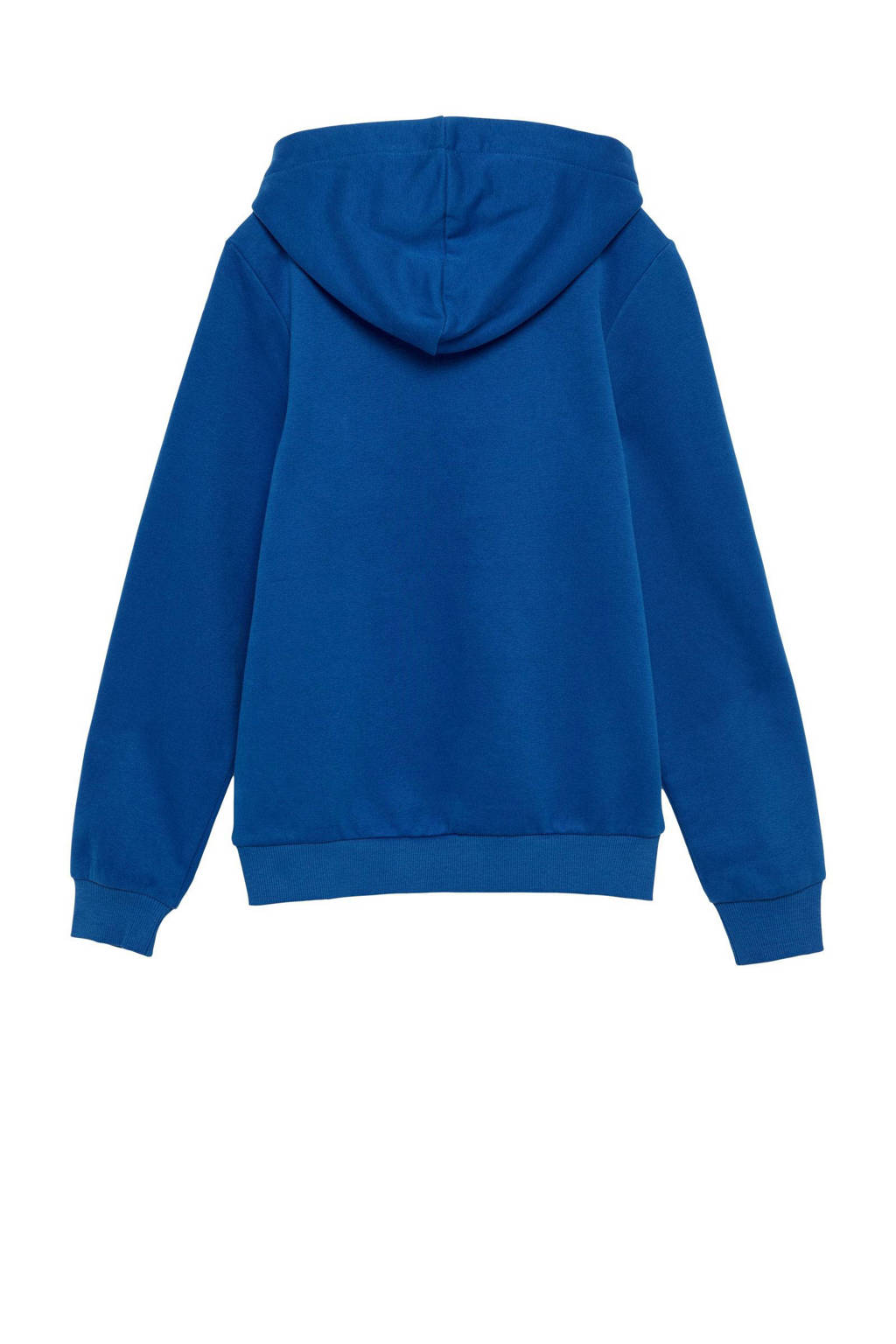 s.Oliver hoodie met printopdruk blauw