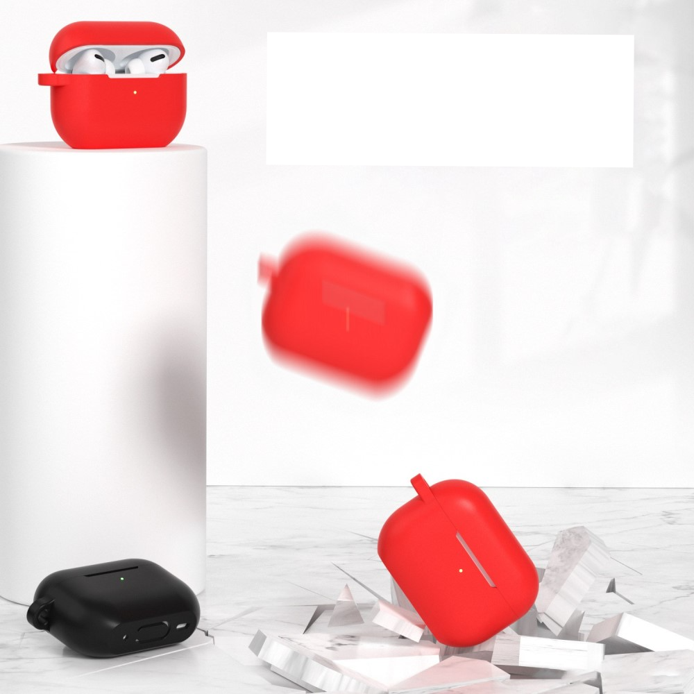 AirPods Pro 2 / AirPods Pro Silikon Case Schutzhülle Ultra Thin mit Standfunktion - Grau (Matt)
