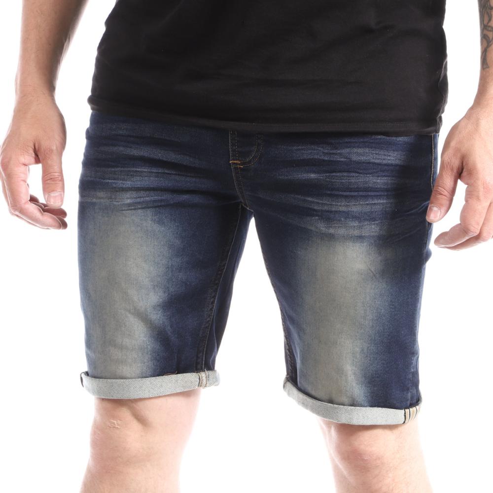 Paname Brothers Short en Jean Bleu Foncé Homme Paname Brothers LEV