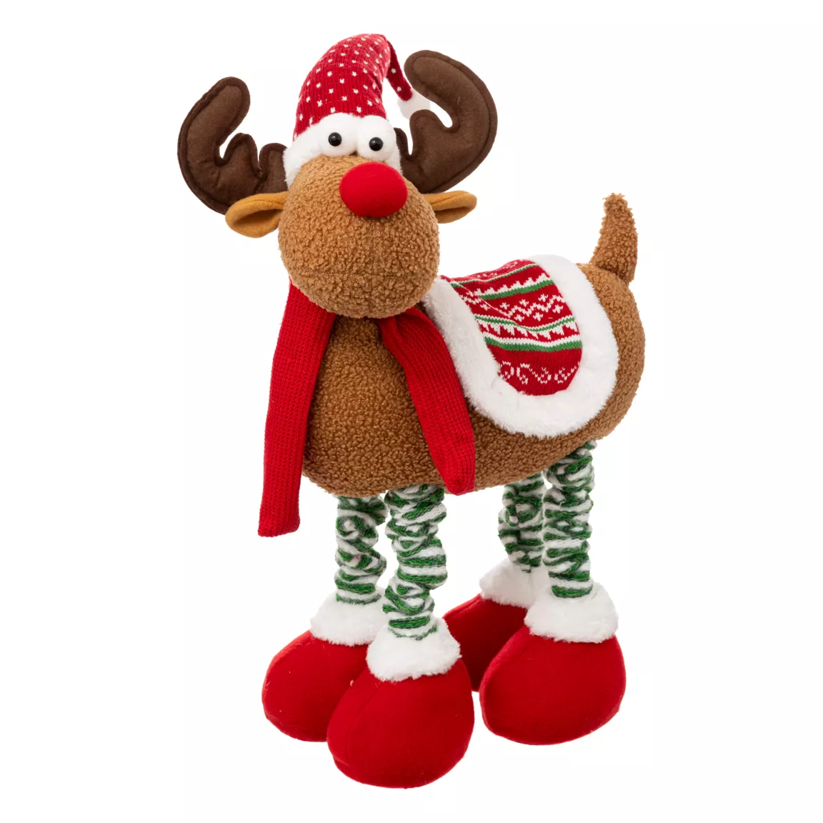 Renne de Noël (H103 cm) Georges et jambes téléscopiques