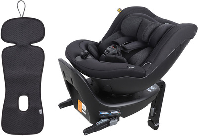 Beemoo Reverse i-Size Bakovervendt Bilstol inkl. Ventilerende Sittepute, Black Stone/Antracit