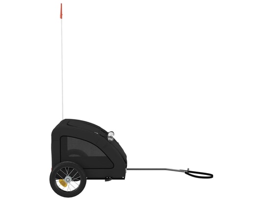 VIDAXL - Remorque de vélo pour chien noir tissu oxford et fer