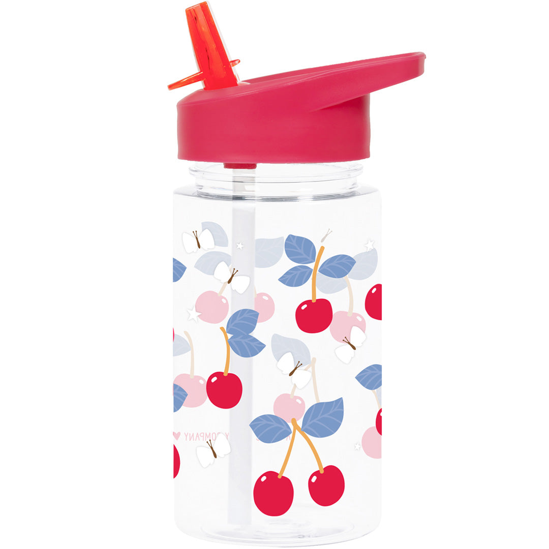 A little lovely company drinkfles met rietje - kersen - 450 ml