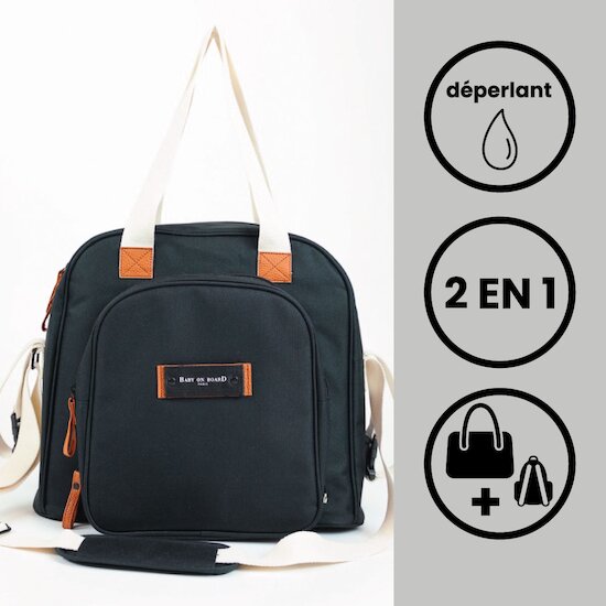 Sac à dos à langer Square Duo   Noir        de               Baby On Board