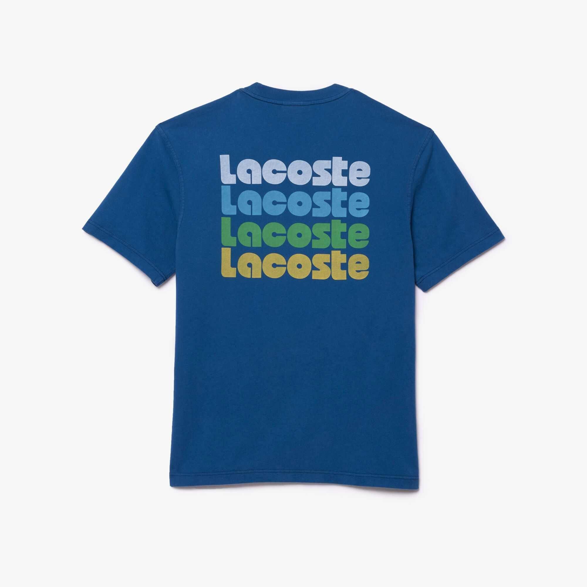 Lacoste Washed Effect Ombré Print T shirt