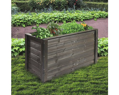Klassieke verhoogde tuinbak inclusief geweven liner 150 x 80 x 80 cm RAL 7016 antraciet