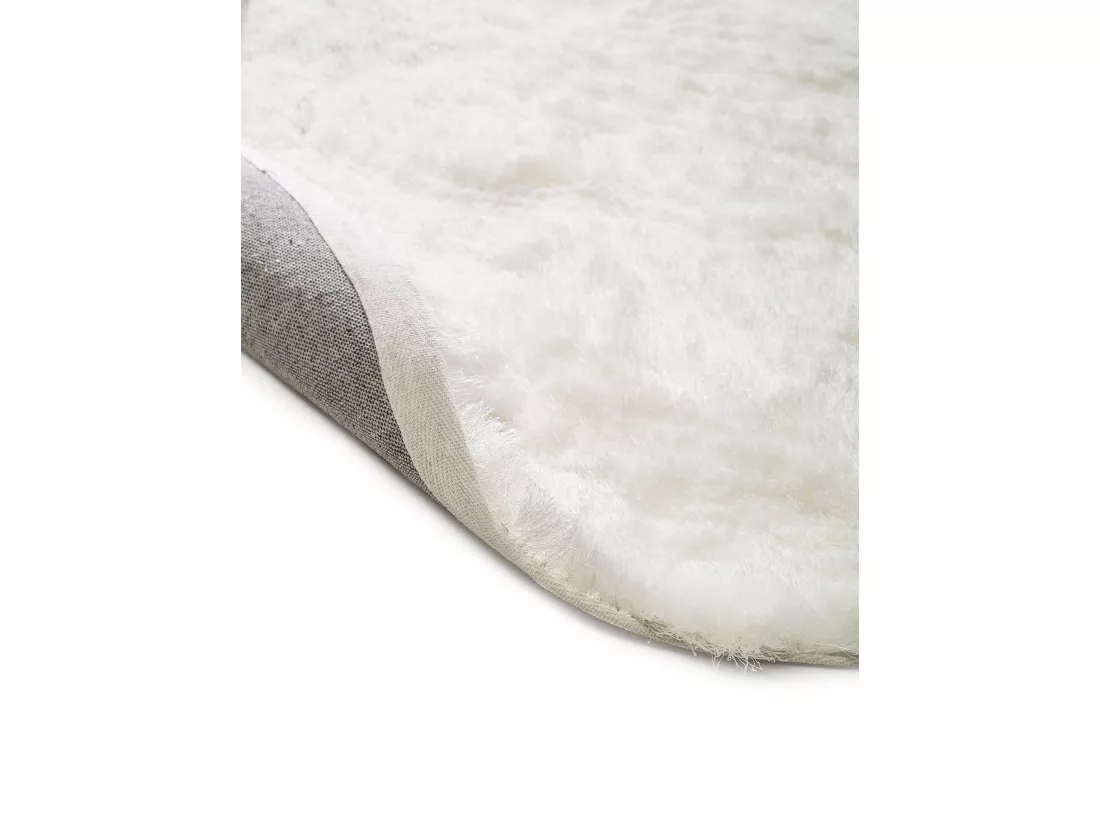 Tapis à poils longs Whisper Blanc ø 80 cm rond