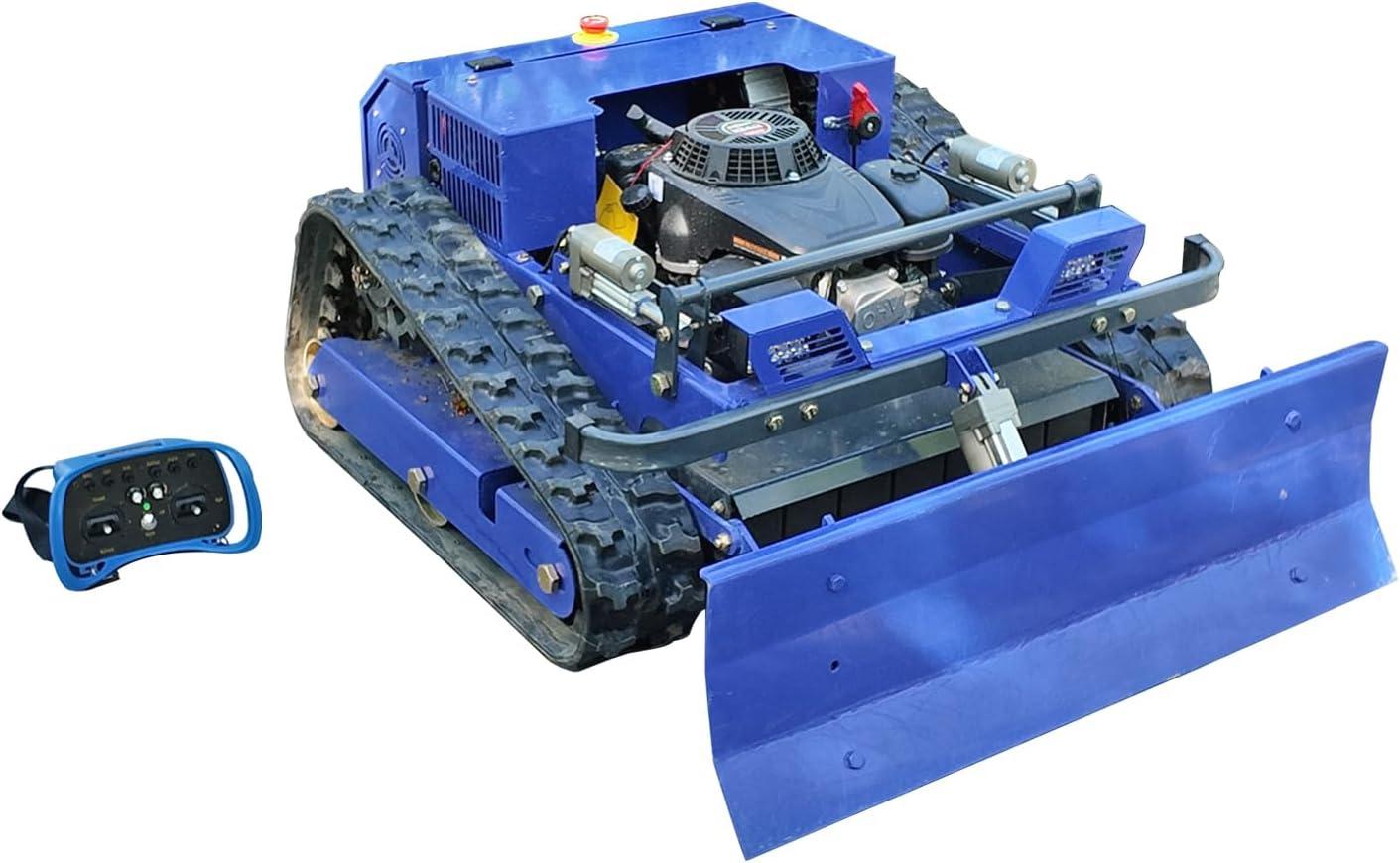 Mähroboter-Fernsteuerung Rasenmäher Raupenfahrwerk - 4x4 Hybrid Benzin/Elektro - 55cm Schnittbreite - Roboter Mäher für 100% Steigung (45°) (Modèle Avec Chasse-Neige)