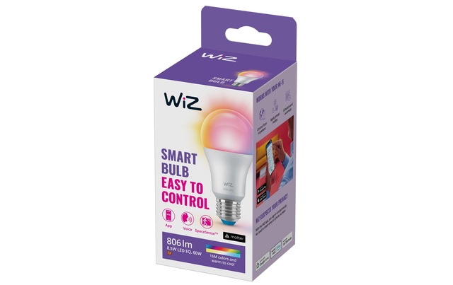 WiZ LED-Leuchtmittel »8W (60W) E27 A60 RGB FR Einzelpack« E27