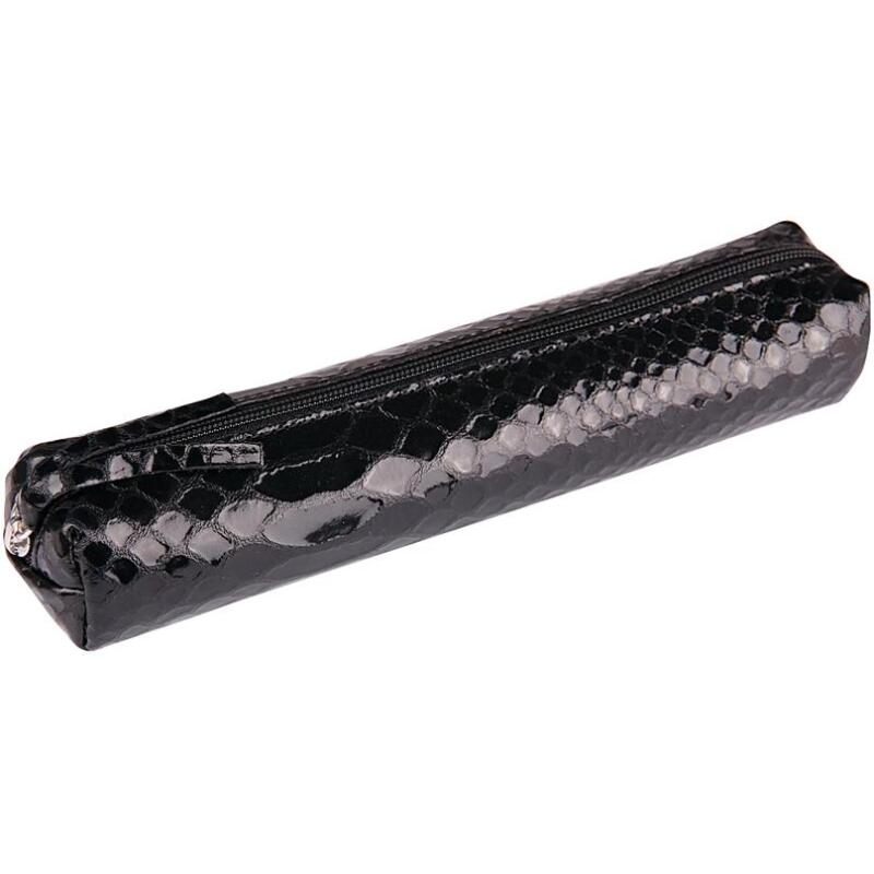 REPTILE DESIGN Trousse slim 4x2,5x19,5 cm, Python noir - Python noir