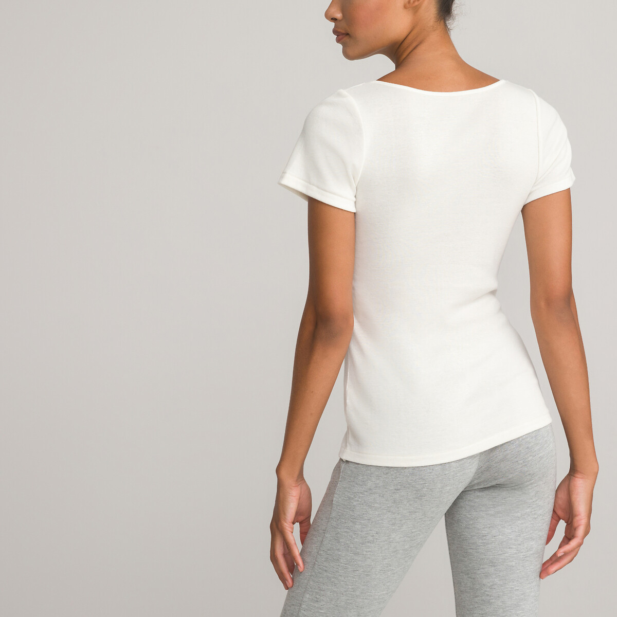 COLEÇÕES LA REDOUTE<br>Camiseta térmica de manga curta, fabricada na França