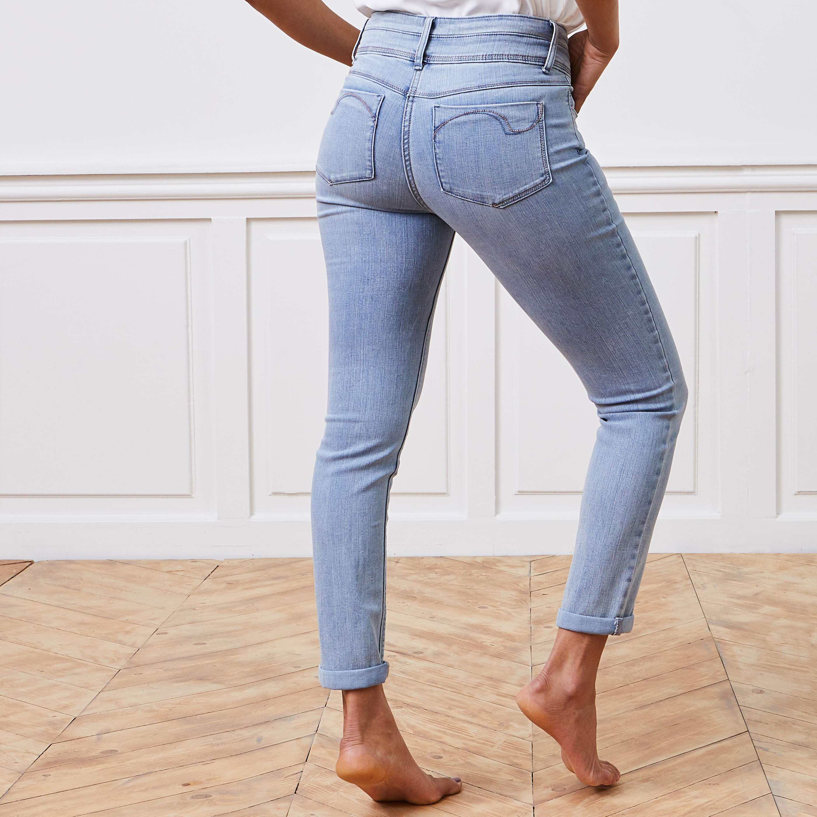 Jean raccourci taille haute HANOI femme - LIGHT STONE