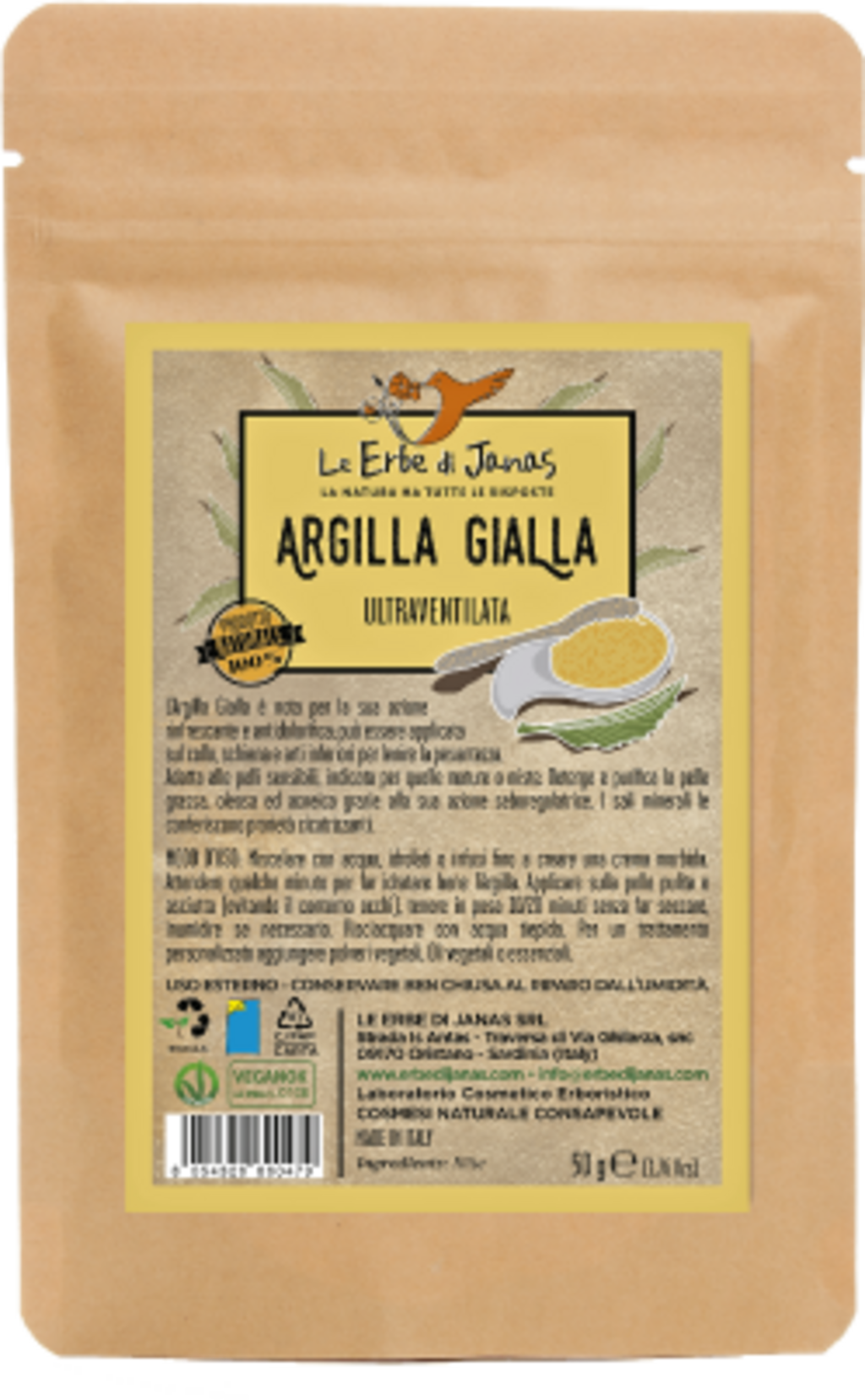 Le Erbe di Janas  Gelbe Tonerde, 50 g
