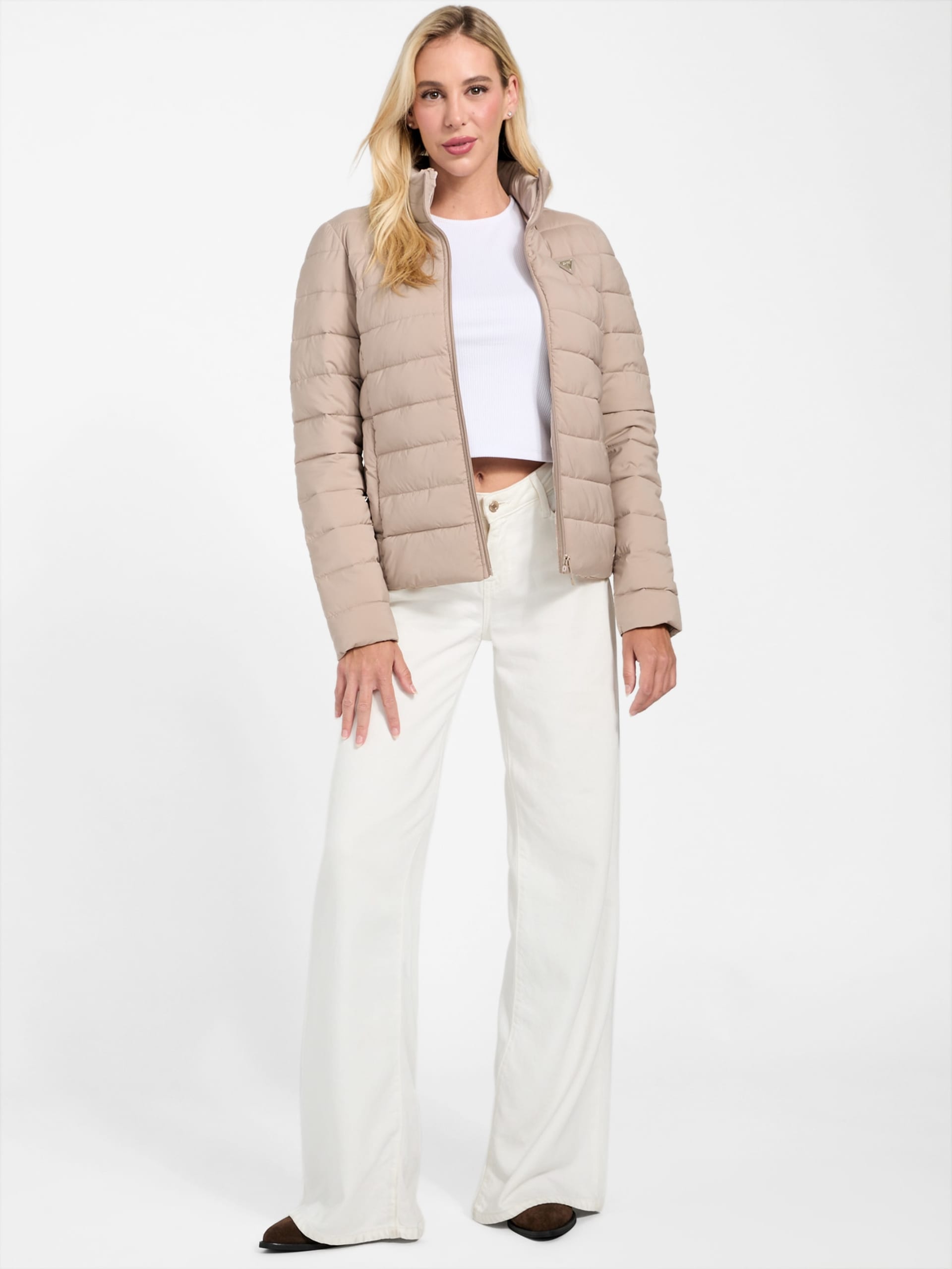 Jaqueta puffer com capuz Diann Heavy