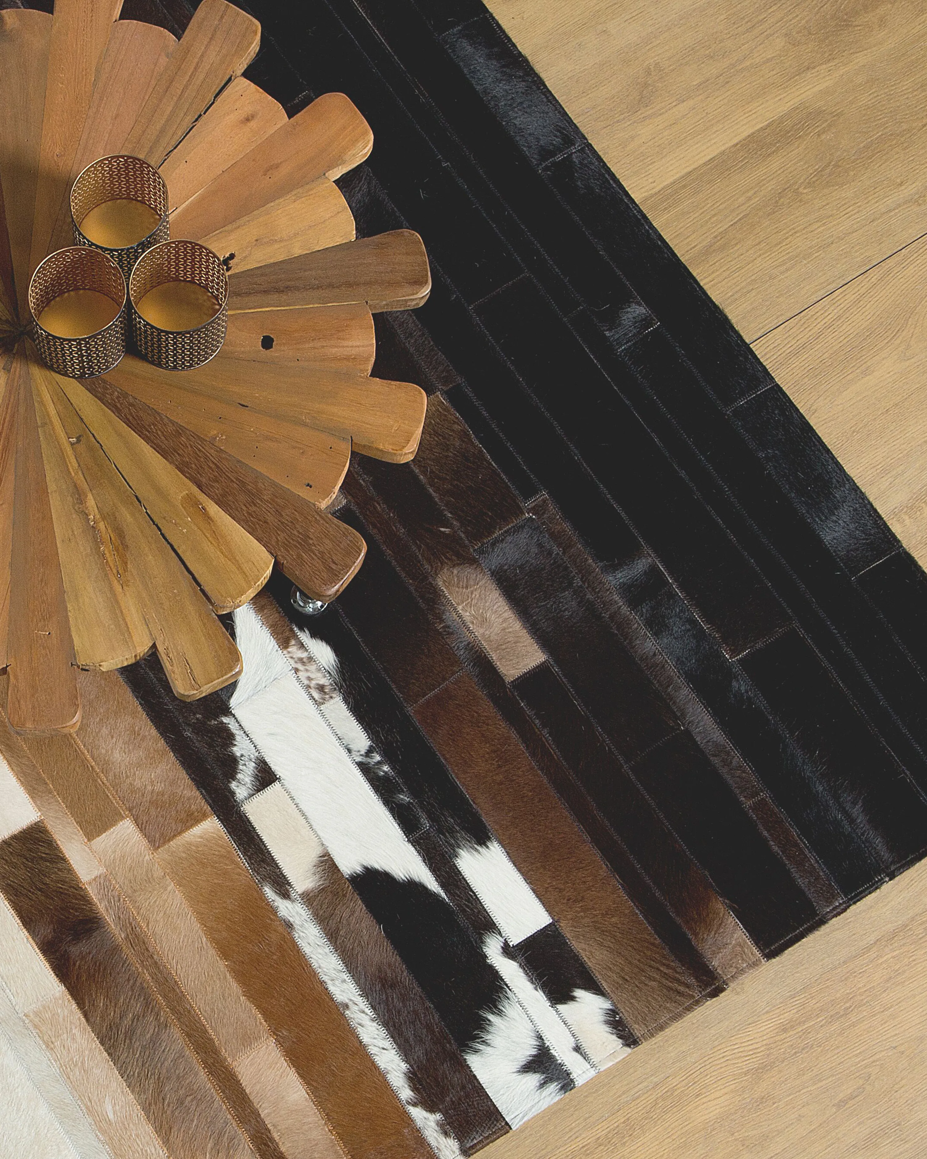 Vloerkleed DALYAN Bruin 160 x 230 cm Leer