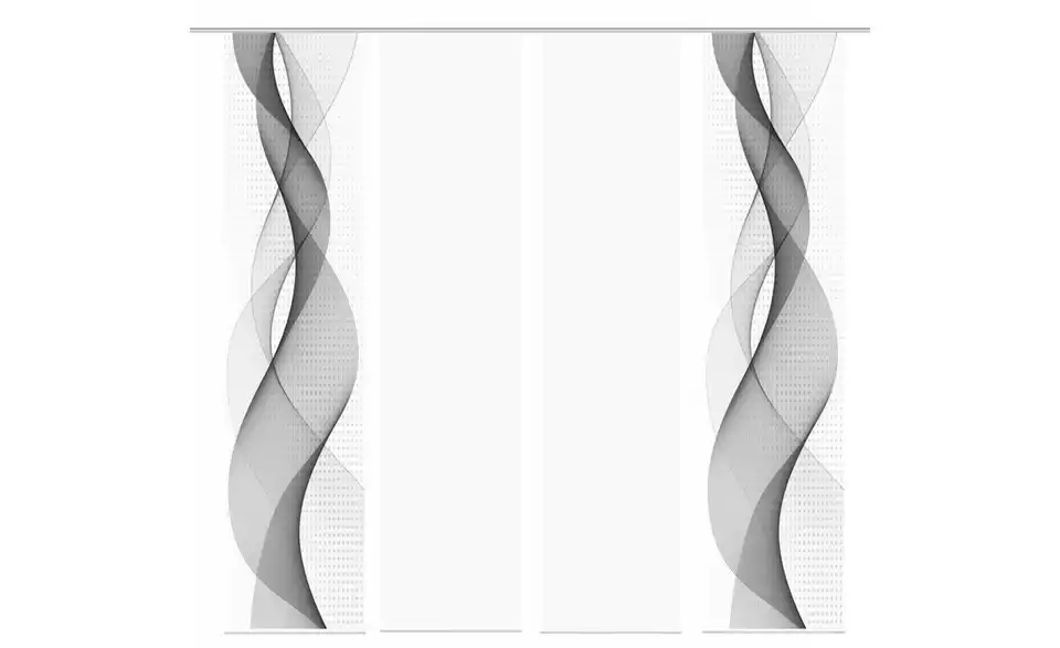 Schiebevorhang Set 4tlg. Grau 4er-Set