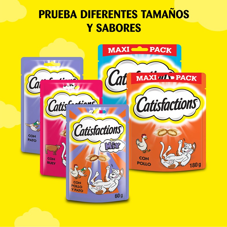 Petiscos de Frango Catisfactions para Gatos