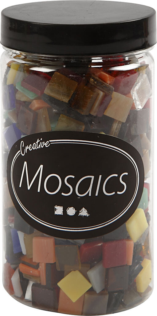 Glasmosaik - Str. 10X10 MM - Tykkelse 3 MM - 454 G