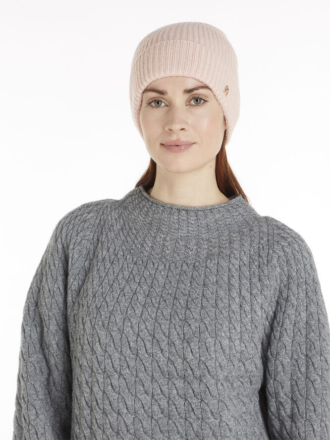 Tommy Hilfiger CASHMERE CHIC BEANIE Pink bloom melange