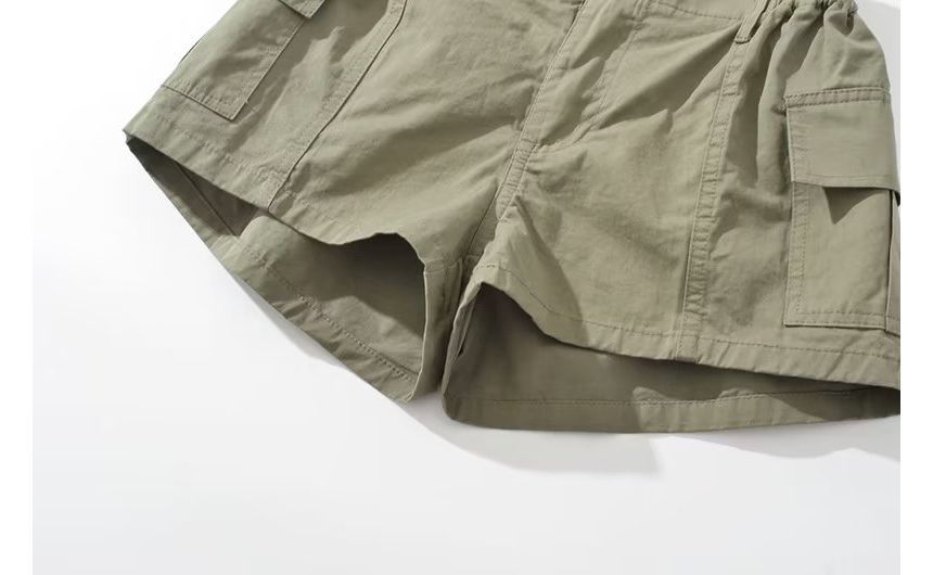 JOWI - Mid Rise Plain Cargo Shorts