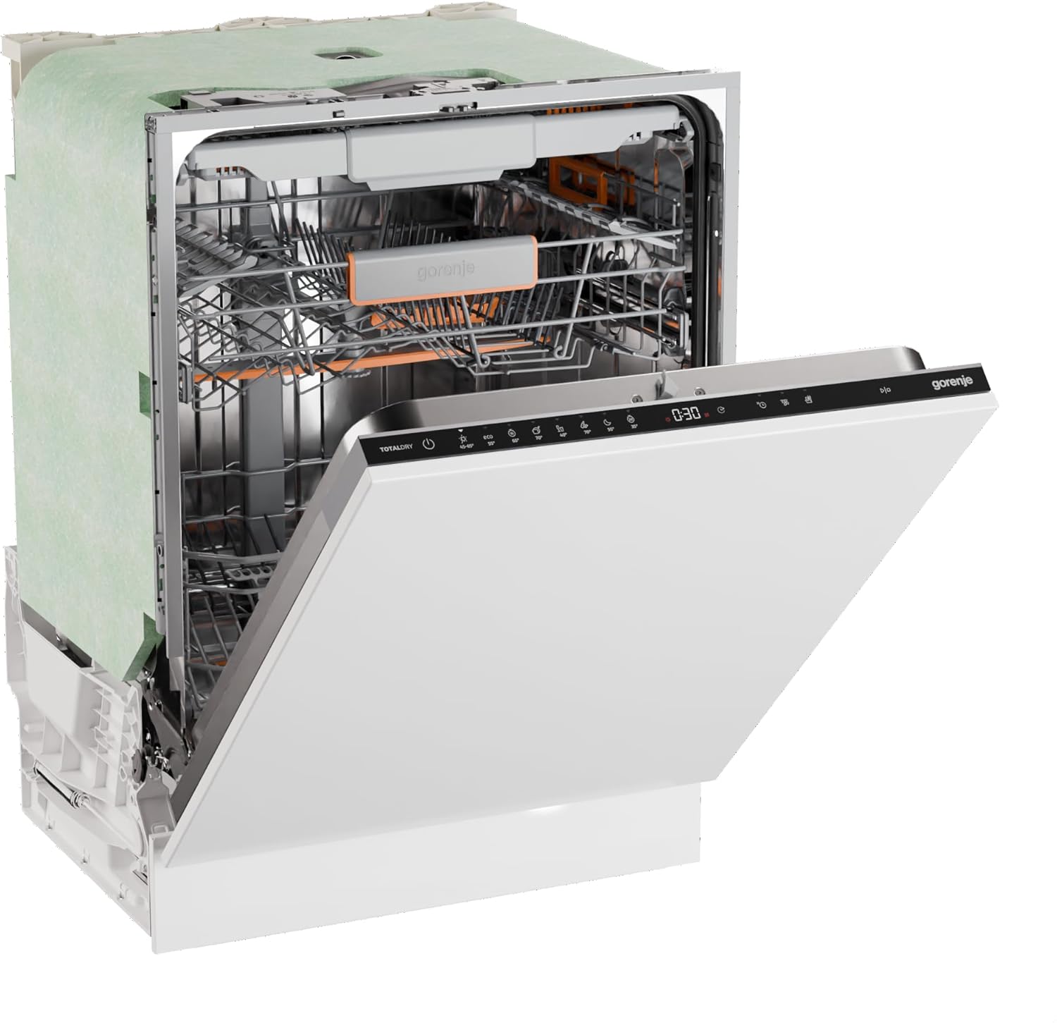 Gorenje GV663A66 Geschirrspüler/Einbaugerät/Made in EU/60 breite/16 Maßgedecke/8 Programme/Nachtprogramm/Status LED Licht/10% besser als Energieeffizienzklasse A/Einbaumaße (HxBxT): 82 x 60 x 55,5cm
